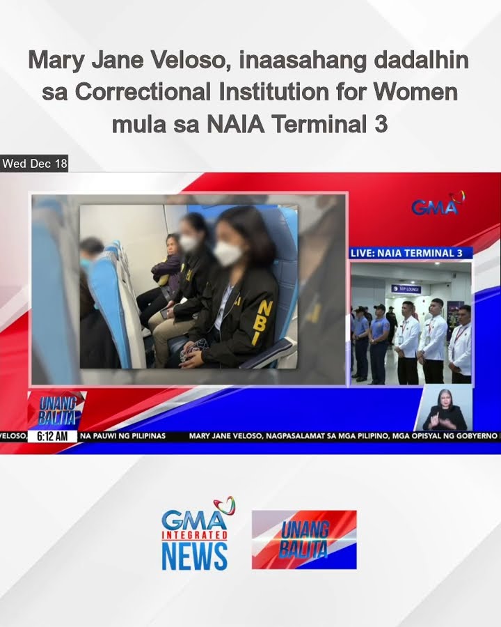 Mary Jane Veloso, inaasahang dadalhin sa Correctional Institution for Women mula... | Unang Balita