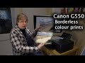 Making a Canon G550 A4 glossy borderless colour print - image sizing/scaling and colour management
