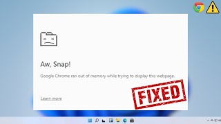 how to fix google chrome ran out of memory | chrome aw snap error fix (2023)