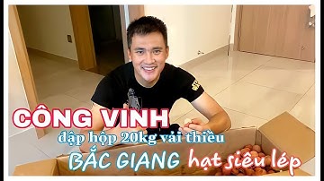 CÔNG VINH ĐẬP HỘP 20KG VẢI THIỀU BẮC GIANG HẠT SIÊU LÉP