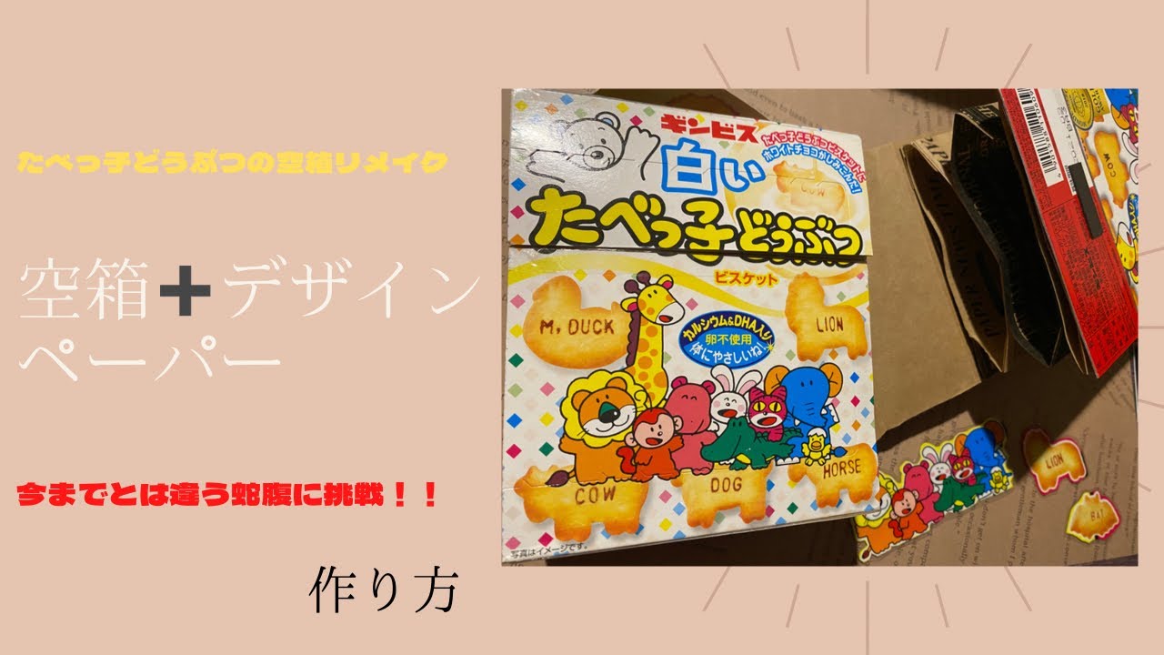 作り方 箱を捨てるのは勿体ない たべっ子どうぶつの空箱をリメイクして蛇腹ファイルを作ろう Youtube