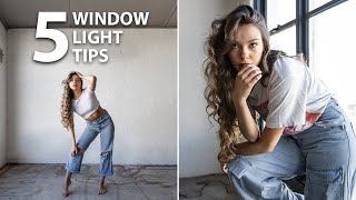 5 Tips For WINDOW LIGHT Portrait & Fashion Photography  Photoshoot BTS