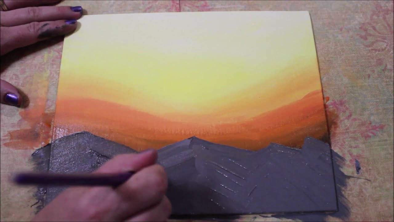 Make Your Own Sunrise Painting Simple Steps Easy Idea YouTube