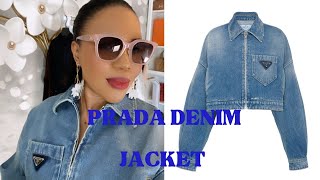 PRADA CROPPED DENIM JACKET / PRADA UNBOXING / DESIGNER JEANS JACKET / MABEL IN HAMBURG