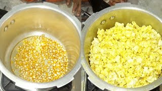 Homemade Popcorn Recipe In Gujarati | Popcorn Banavani Rit | Crispy Popcorn