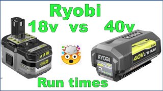 Ryobi 18v vs 40v battery [runtimes revealed!]