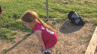 SOFTBALL: OLIVIA VOMITS TWICE, REFUSES TO LEAVE THE GAME
