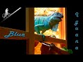 Magnifique et rare iguane bleu