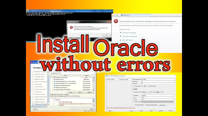 Install oracle 11g database / weblogic / forms and reports without errors
