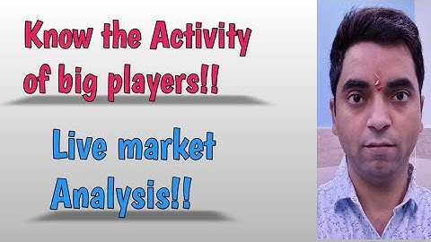 How to know big player is activity in live market || Learn with live analysis ||