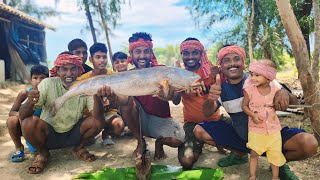 সুন্দরবন নদীর এত বড় লাঠি ভোলা মাছ বাড়িতে কেটে,ভোলা মাছের সরষে বাটা ও পাতুরি করে খেলাম!!!