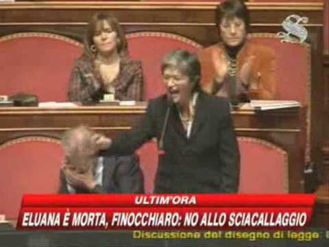 Rissa al Senato dopo il minuto di silenzio per Eluana-Quagliari...  (Pdl): "E' stata ammazzata".