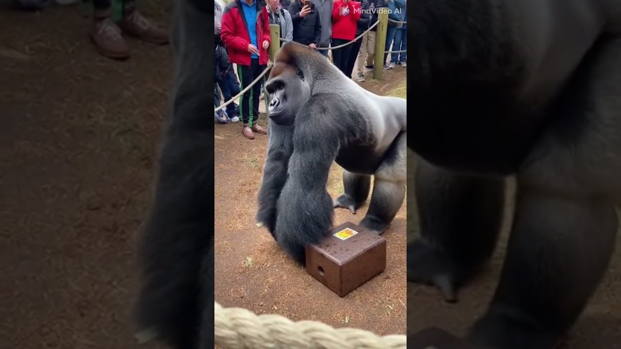 Strong Man Fails… Gorilla Lifts It Like Nothing 😱