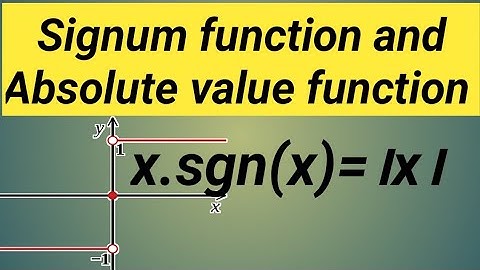 Relation between signum function and modulus function .