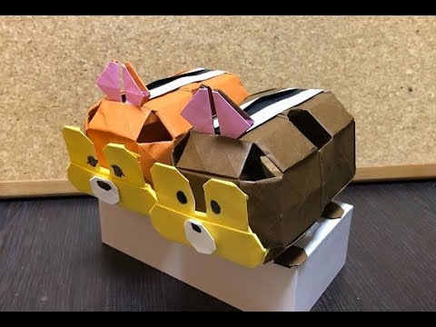 立体折り紙 ツムツム チップとデールの折り方を簡単に How To Make Origami Chip N Dale Youtube