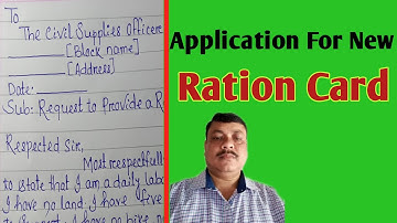 Application For New Ration Card | New Ration Card Application Writing | How to Get Ration Card |