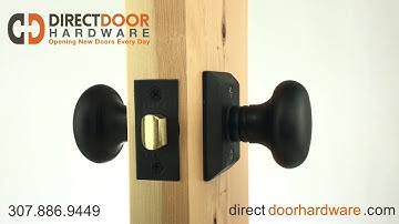 Emtek Providence Knob with Quincy Rosette in Flat Black