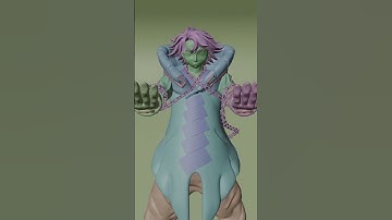 Viewport vs Render #3d #3dart #gachiakuta #character #artist #manga #rudo #animefyp #zbrush #shorts