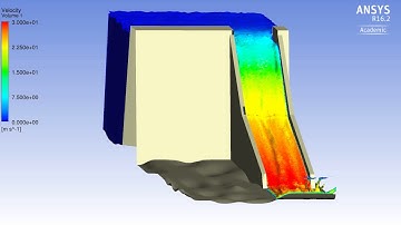 Water discharge from a dam - CFD Fluent