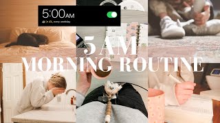 MY 5AM MORNING ROUTINE \/\/ healthy habits for a peaceful morning as a teacher + mom