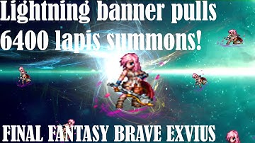 [FFBE Global] Lightning banner pulls! 6400 lapis summons! Can we get a rainbow crystal??