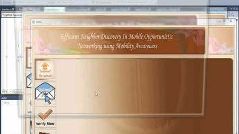 IEEE 2014 DOTNET EFFICIENT NEIGHBOUR DISCOVERY  IN  MOBILE  OPPURTUNISTIC NETWORKING USING MOBILITY