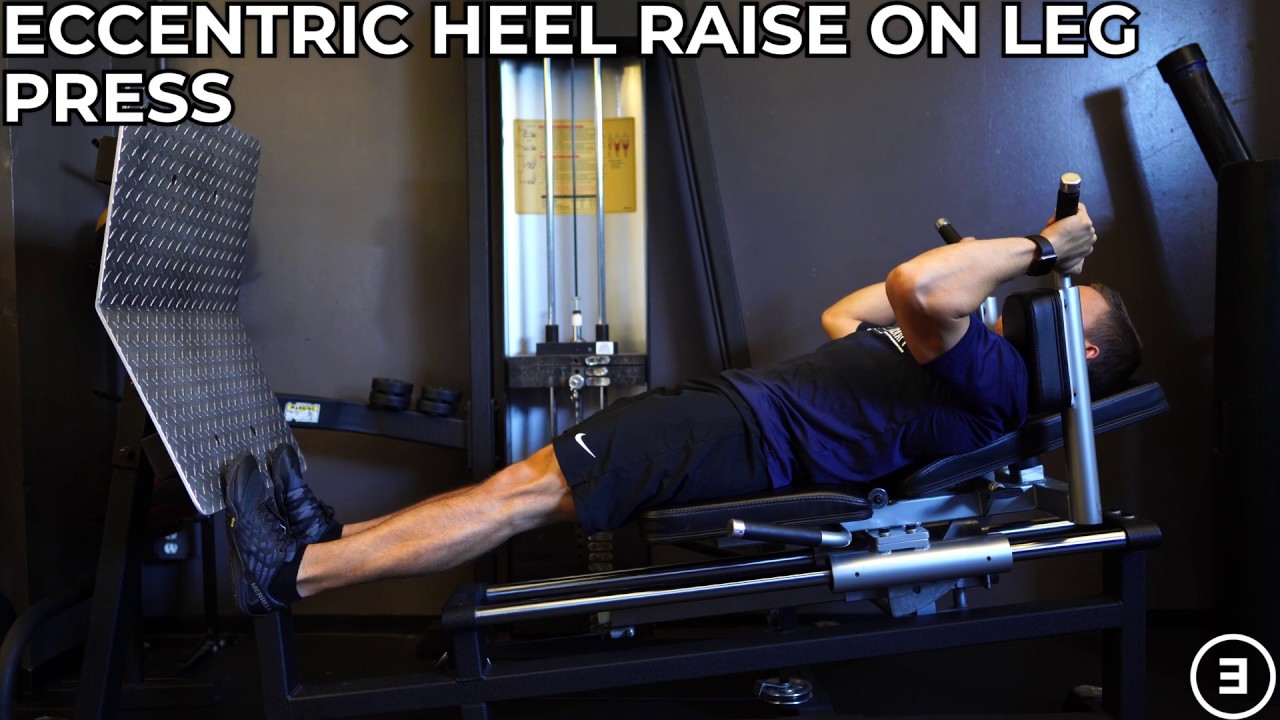 Eccentric Heel Raise on Leg Press - YouTube