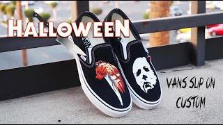 halloween vans slip ons