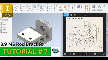 MS Rod Bracket 3.9 -Autodesk Inventor- Latihan 7 #pemula #inventor #design #trending #tranding #3d