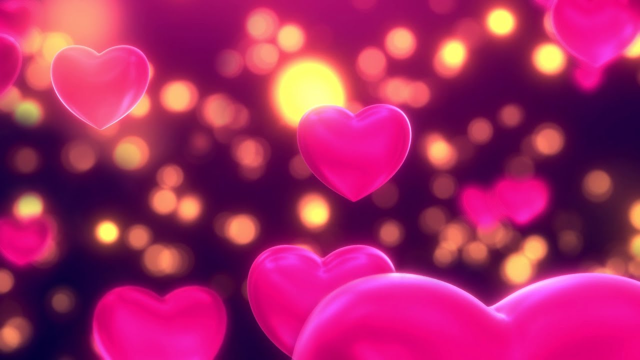 Animated falling hearts Photo frame effect