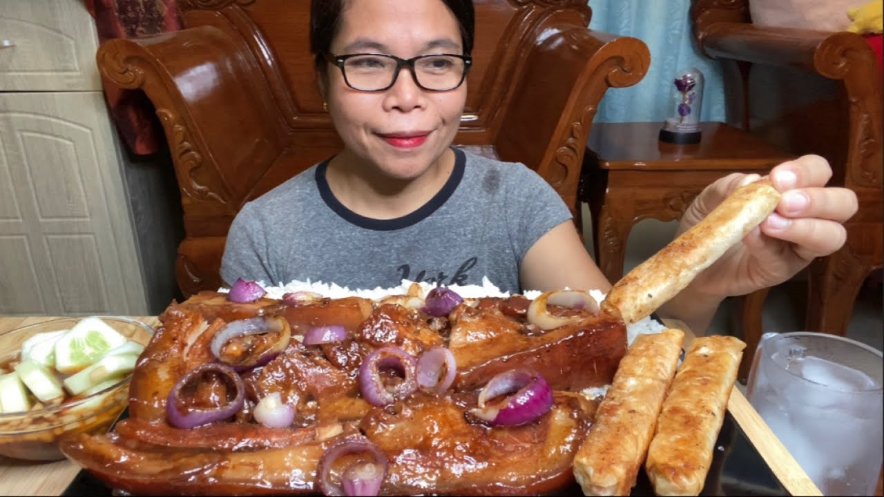 BISTEK AT LUMPIANG SHANGHAI | FILIPINO FOOD | MUKBANG PHILIPPINES 