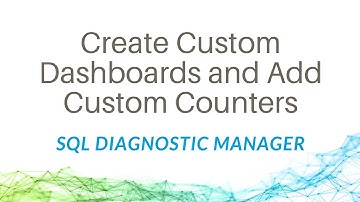How to Create Custom Dashboards and Add Custom Counters in SQL Diagnostic Manager