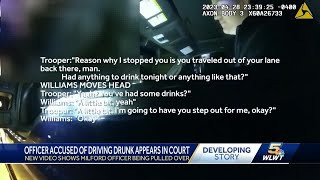 Body cam video shows arrest of Milford officer accused of driving under the influence