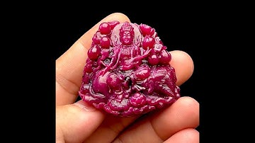 Mặt Ngài Phổ Hiền Bồ Tát - Đá Ruby Huyết Tự Nhiên #MRB-221017-08