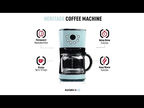 ᐅᐅHighlight Features & Reviews! Haden HERITAGE 12-Cup Programmable Retro Coffee Maker