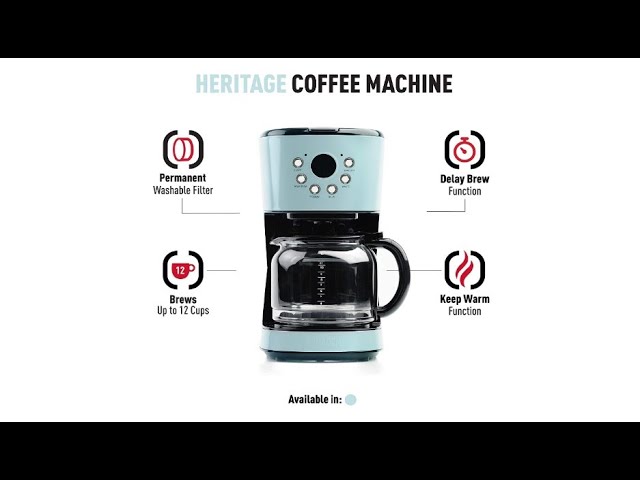 Haden Heritage 12-Cup Programmable Coffee Maker with Strength