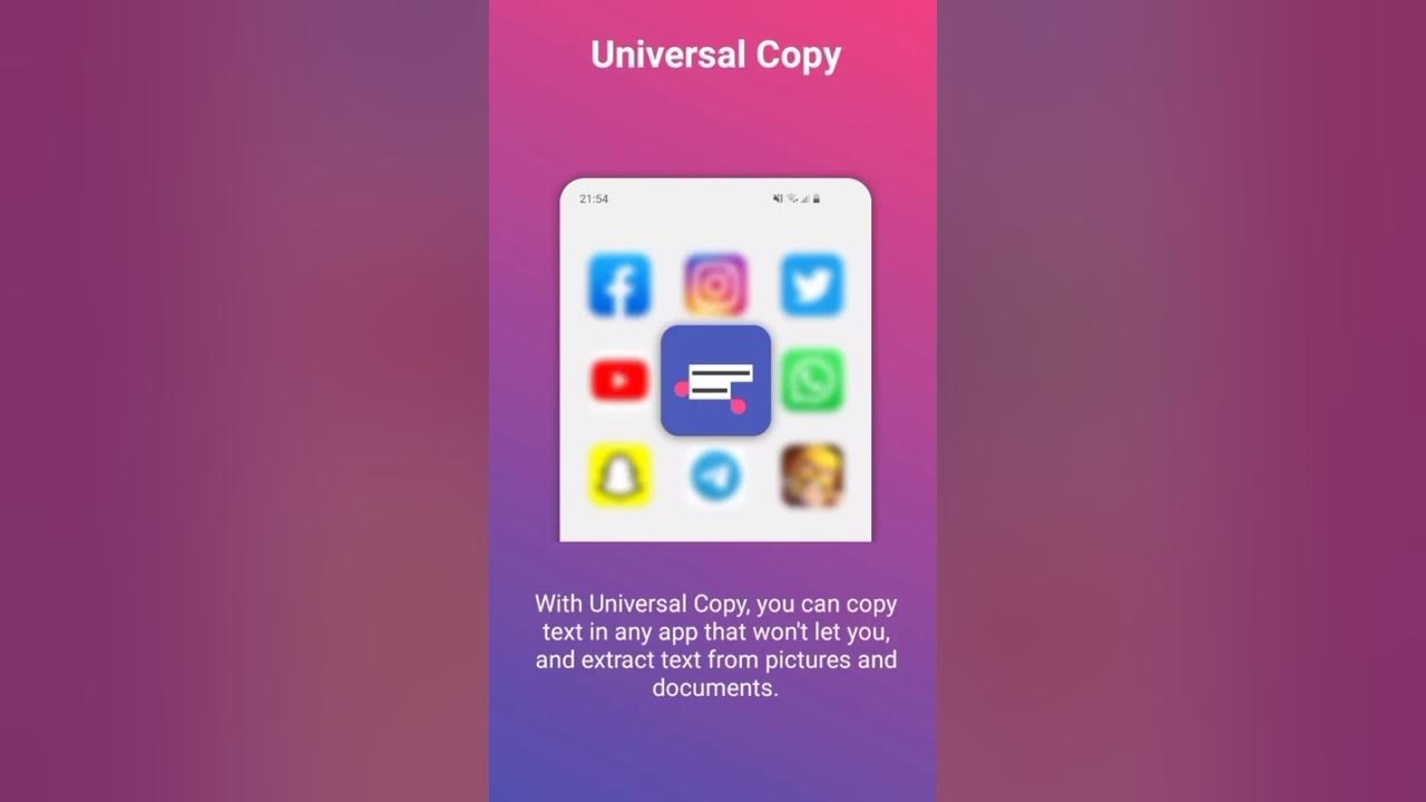 HOW TO USE UNIVERSAL COPY FOR TEXT COPYING YouTube