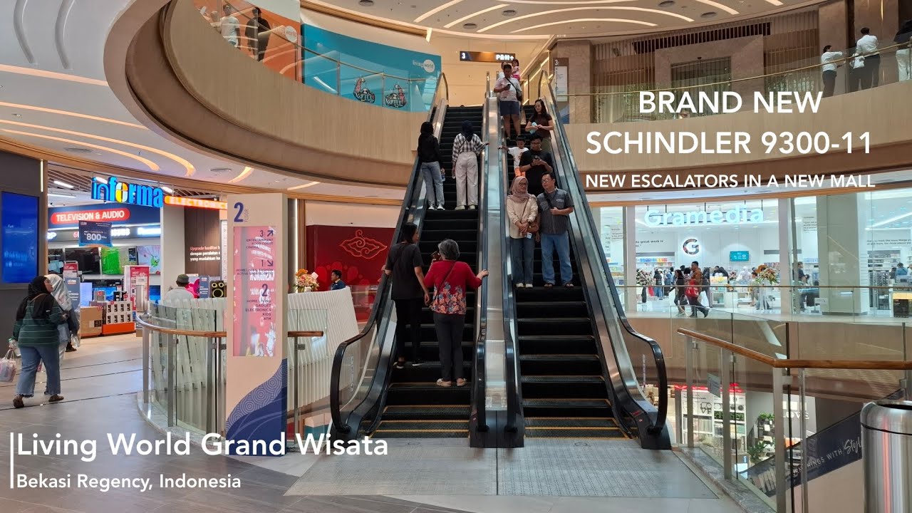 New Schindler 9300-11 Escalators at Living World Grand Wisata, Bekasi Regency