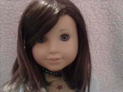 How to make a sidebang for your American Girl Doll(without cutting anything!!!!)