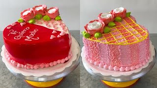 tutorial para decoración de tortas de corazón con rosas fácil de aprender