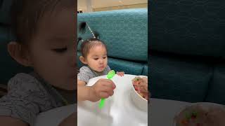 Baby eating ice cream shortvideo viral viralvideo shorts yummy eating funny icecream