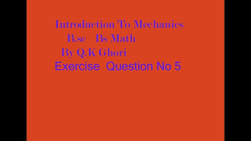 Mechanics By Q .K Ghori Composotion Of Forces Exercise Question 5 on the book qk ghori