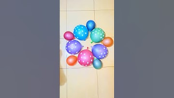 Reverse Balloon Popping ASMR – Oddly Satisfying Polka Dot & Mini Balloons in Slow Motion #shorts