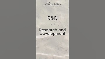 R&D   Research and Development