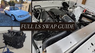 How to LS Swap A Foxbody Mustang  Complete Guide including AC