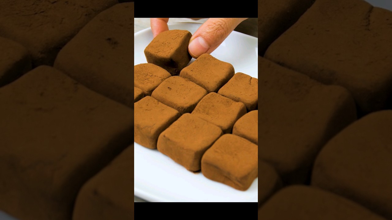 Making Japanese Nama Chocolate Truffles At Home With ONLY 2 INGREDIENTS 