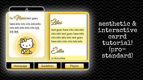 tutorial on this aesthetic & interactive pro-standard carrd! - © ikisschris