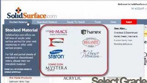 How to Find Material on SolidSurface.com