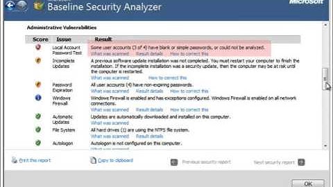 Security Baseline Analyzer