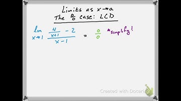 1-Minute Math: Evaluating Limits Using the LCD